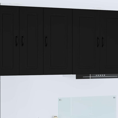 vidaXL Kitchen Wall Cabinet Black 40 x 31 x 80 cm Engineered Wood