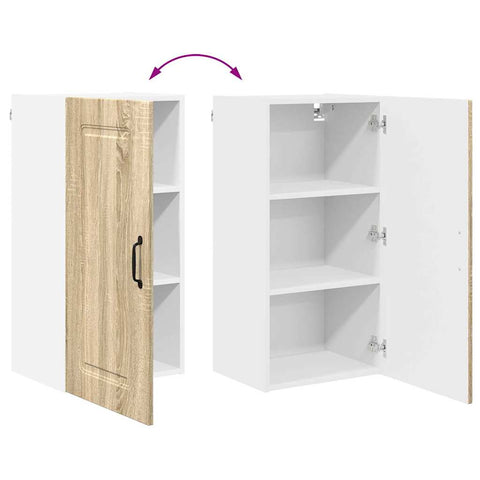 vidaXL Kitchen Wall Cabinet Sonoma Oak 40 x 31 x 80 cm Engineered Wood