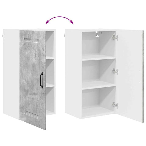 vidaXL Kitchen Wall Cabinet with Shelf Concrete Grey 40 x 31 x 80 cm