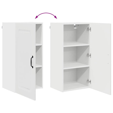 vidaXL Kitchen Wall Cabinet with Door High Gloss White 40 x 31 x 80 cm