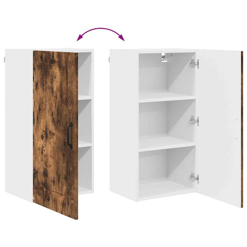 vidaXL Kitchen Wall Cabinet Smoked Oak 40 x 31 x 80 cm Engineered Wood