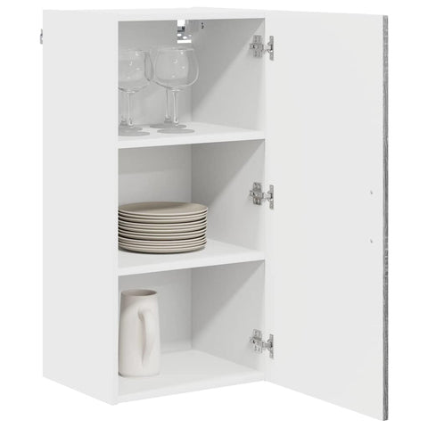 vidaXL Kitchen Wall Cabinet with Shelf Grey Sonoma 40 x 31 x 80 cm