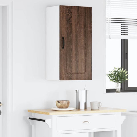 vidaXL Kitchen Wall Cabinet Brown Oak 40 x 31 x 80 cm Engineered Wood