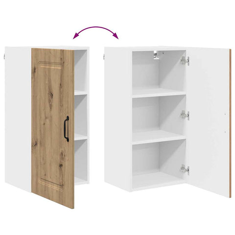 vidaXL Kitchen Wall Cabinet with Shelf Artisan Oak 40 x 31 x 80 cm