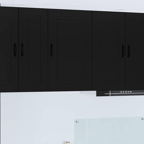 vidaXL Kitchen Wall Cabinet Black 50 x 31 x 80 cm Engineered Wood