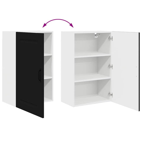 vidaXL Kitchen Wall Cabinet Black 50 x 31 x 80 cm Engineered Wood
