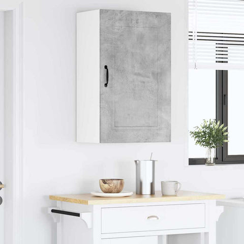 vidaXL Kitchen Wall Cabinet with Shelf Concrete Grey 50 x 31 x 80 cm