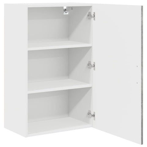 vidaXL Kitchen Wall Cabinet with Shelf Concrete Grey 50 x 31 x 80 cm