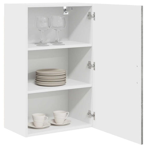 vidaXL Kitchen Wall Cabinet with Shelf Concrete Grey 50 x 31 x 80 cm