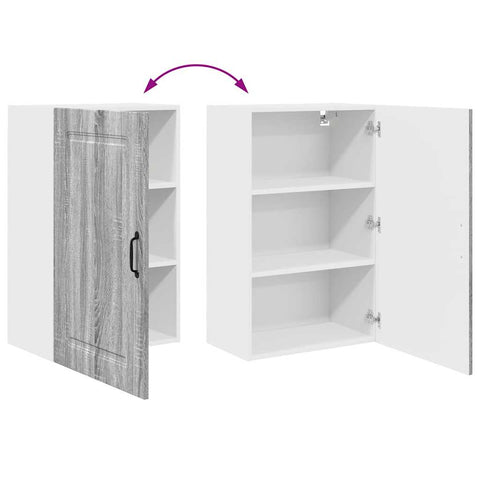 vidaXL Kitchen Wall Cabinet with Shelf Grey Sonoma 50 x 31 x 80 cm