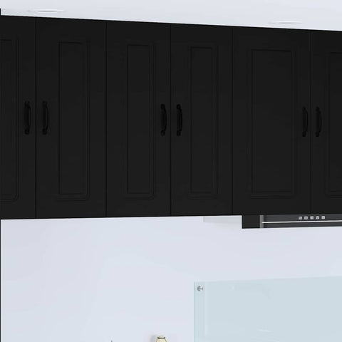 vidaXL Kitchen Wall Cabinet Black 60 x 31 x 80 cm Engineered Wood