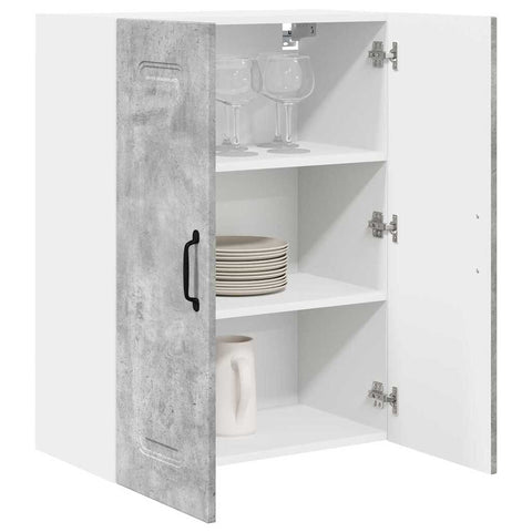 vidaXL Kitchen Wall Cabinet with Shelf Concrete Grey 60 x 31 x 80 cm