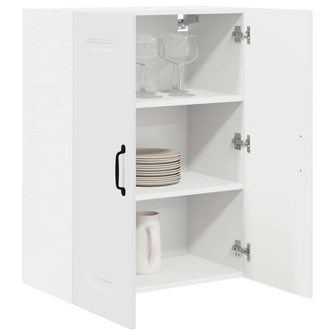 vidaXL Kitchen Wall Cabinet with Door High Gloss White 60 x 31 x 80 cm