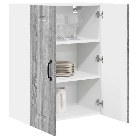 vidaXL Kitchen Wall Cabinet with Shelf Grey Sonoma 60 x 31 x 80 cm