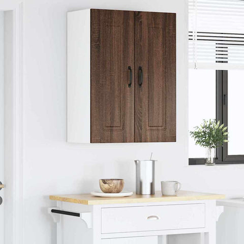 vidaXL Kitchen Wall Cabinet Brown Oak 60 x 31 x 80 cm Engineered Wood