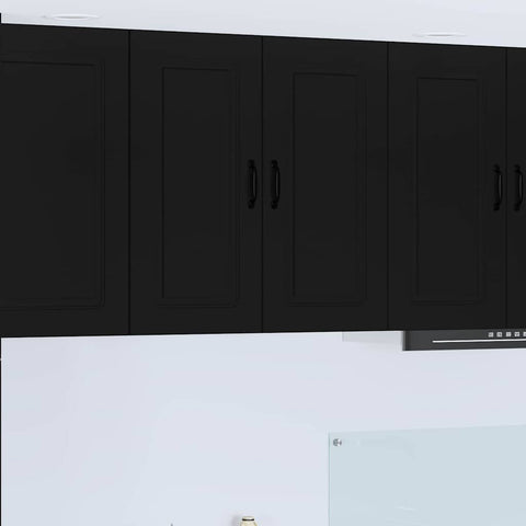 vidaXL Kitchen Wall Cabinet Black 80 x 31 x 80 cm Engineered Wood