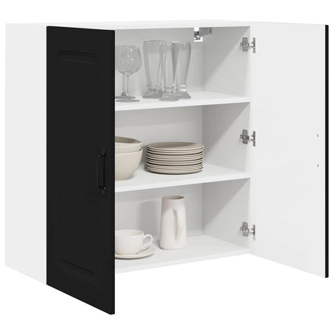 vidaXL Kitchen Wall Cabinet Black 80 x 31 x 80 cm Engineered Wood
