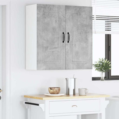 vidaXL Kitchen Wall Cabinet with Shelf Concrete Grey 80 x 31 x 80 cm