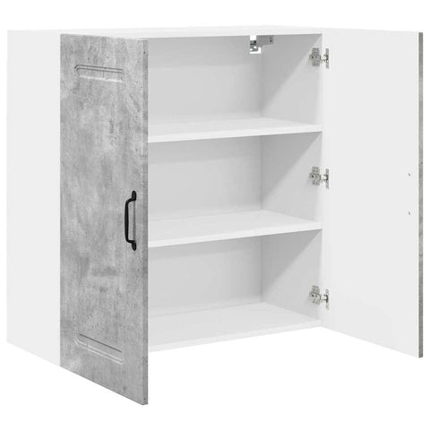 vidaXL Kitchen Wall Cabinet with Shelf Concrete Grey 80 x 31 x 80 cm