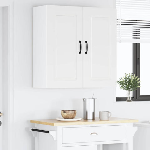 vidaXL Kitchen Wall Cabinet with Door High Gloss White 80 x 31 x 80 cm