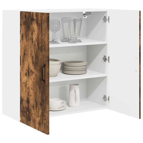 vidaXL Kitchen Wall Cabinet Smoked Oak 80 x 31 x 80 cm Engineered Wood