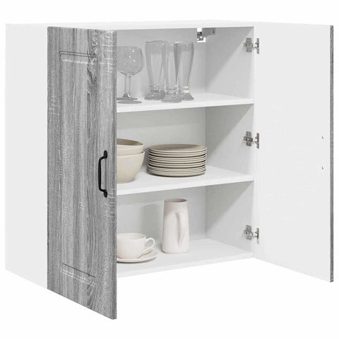 vidaXL Kitchen Wall Cabinet with Shelf Grey Sonoma 80 x 31 x 80 cm