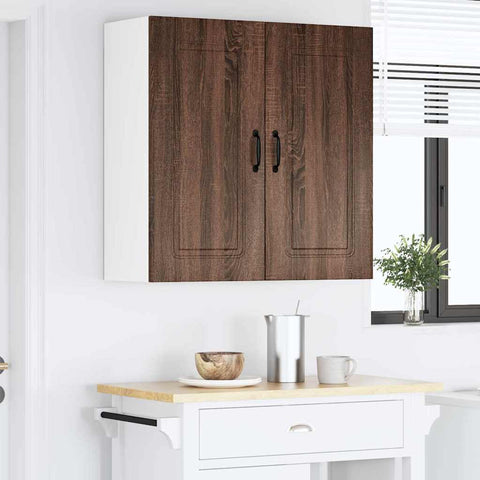 vidaXL Kitchen Wall Cabinet Brown Oak 80 x 31 x 80 cm Engineered Wood