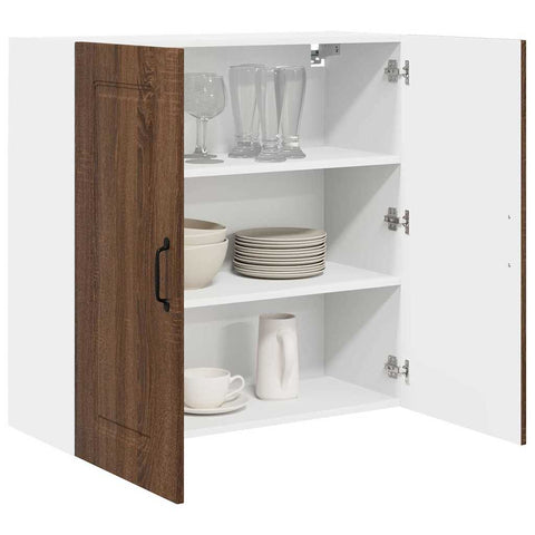vidaXL Kitchen Wall Cabinet Brown Oak 80 x 31 x 80 cm Engineered Wood