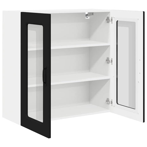 vidaXL Kitchen Wall Cabinet Black 80 x 31 x 80 cm Engineered Wood