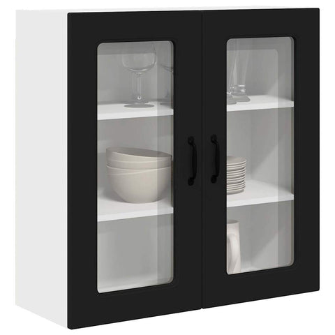 vidaXL Kitchen Wall Cabinet Black 80 x 31 x 80 cm Engineered Wood