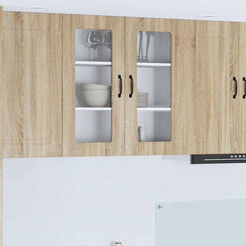 vidaXL Kitchen Wall Cabinet Sonoma Oak 80 x 31 x 80 cm Engineered Wood