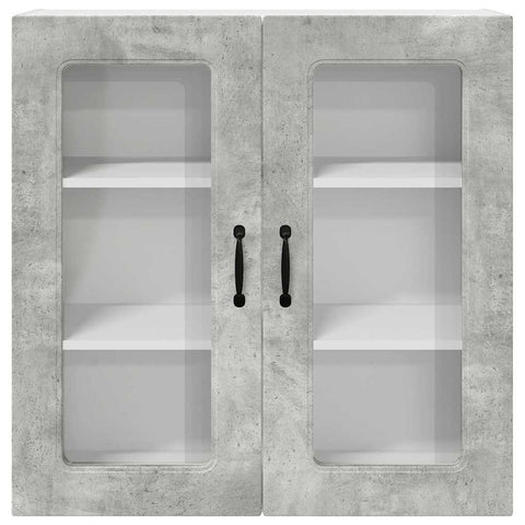 vidaXL Kitchen Wall Cabinet with Shelf Concrete Grey 80 x 31 x 80 cm