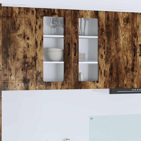 vidaXL Kitchen Wall Cabinet Smoked Oak 80 x 31 x 80 cm Engineered Wood