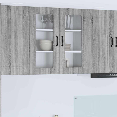 vidaXL Kitchen Wall Cabinet with Shelf Grey Sonoma 80 x 31 x 80 cm