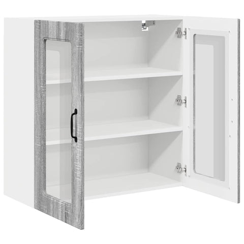 vidaXL Kitchen Wall Cabinet with Shelf Grey Sonoma 80 x 31 x 80 cm