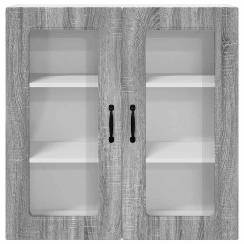 vidaXL Kitchen Wall Cabinet with Shelf Grey Sonoma 80 x 31 x 80 cm