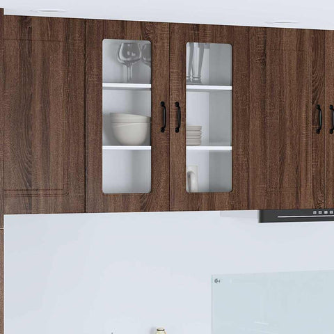vidaXL Kitchen Wall Cabinet Brown Oak 80 x 31 x 80 cm Engineered Wood