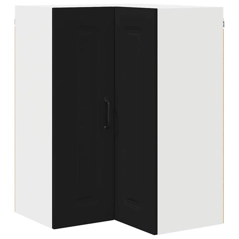 vidaXL Kitchen Wall Cabinet Black 57 x 57 x 80 cm Engineered Wood