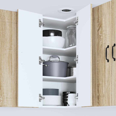 vidaXL Kitchen Wall Cabinet Sonoma Oak 57 x 57 x 80 cm Engineered Wood