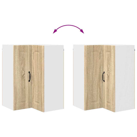 vidaXL Kitchen Wall Cabinet Sonoma Oak 57 x 57 x 80 cm Engineered Wood