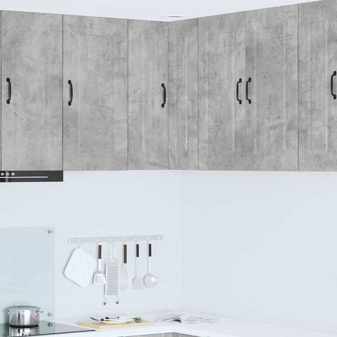 vidaXL Kitchen Wall Cabinet with Shelf Concrete Grey 57 x 57 x 80 cm
