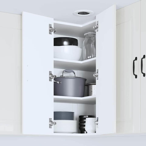 vidaXL Kitchen Wall Cabinet with Door High Gloss White 57 x 57 x 80 cm