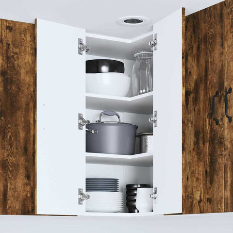 vidaXL Kitchen Wall Cabinet Smoked Oak 57 x 57 x 80 cm Engineered Wood