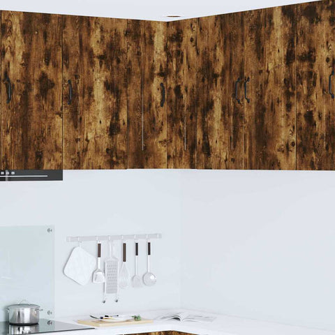 vidaXL Kitchen Wall Cabinet Smoked Oak 57 x 57 x 80 cm Engineered Wood