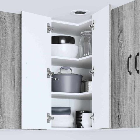 vidaXL Kitchen Wall Cabinet with Shelf Grey Sonoma 57 x 57 x 80 cm