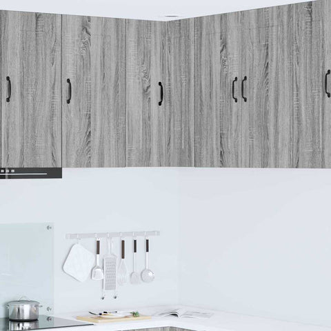 vidaXL Kitchen Wall Cabinet with Shelf Grey Sonoma 57 x 57 x 80 cm