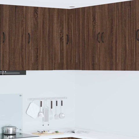 vidaXL Kitchen Wall Cabinet Brown Oak 57 x 57 x 80 cm Engineered Wood