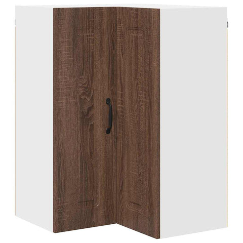 vidaXL Kitchen Wall Cabinet Brown Oak 57 x 57 x 80 cm Engineered Wood