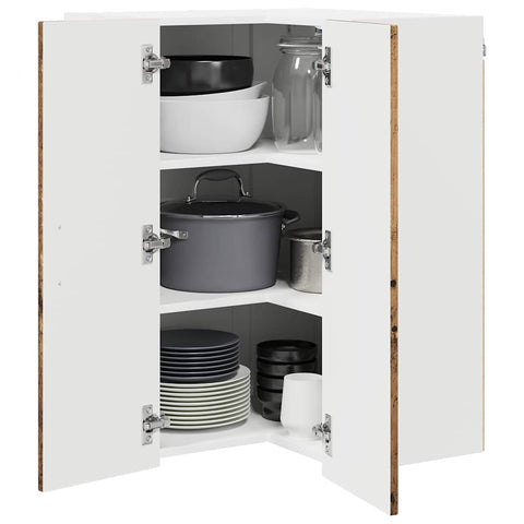 vidaXL Kitchen Wall Cabinet Old Wood 57 x 57 x 80 cm Engineered Wood