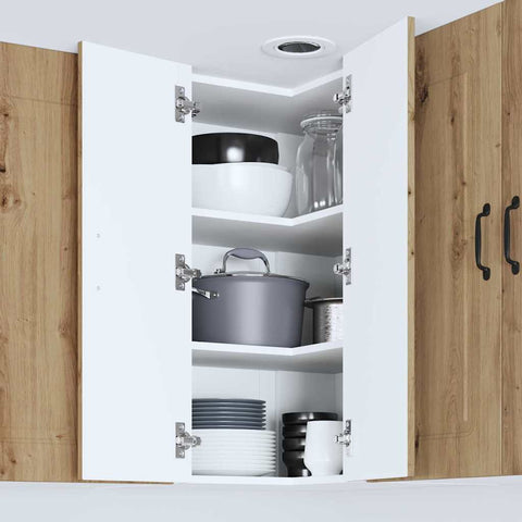 vidaXL Kitchen Wall Cabinet with Shelf Artisan Oak 57 x 57 x 80 cm